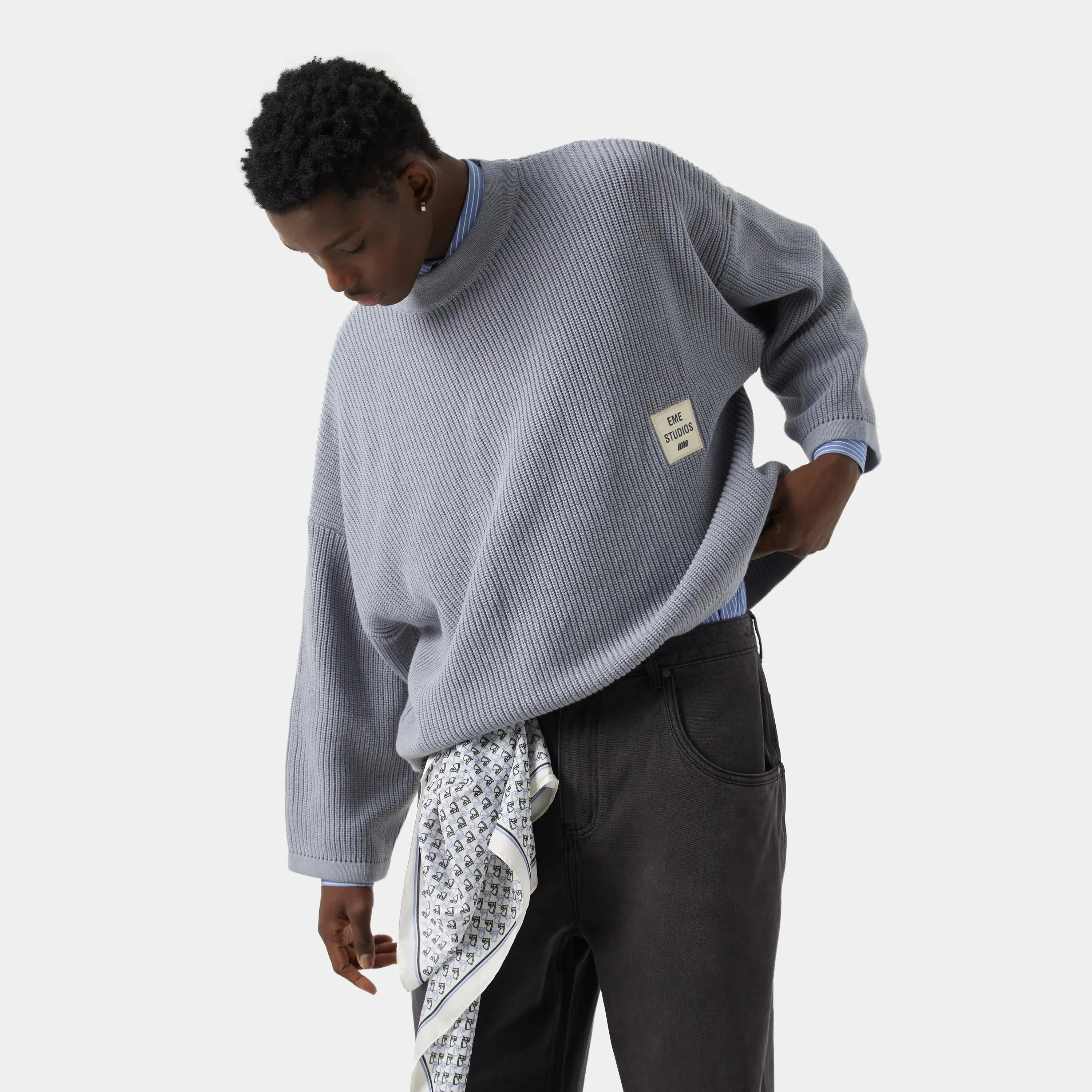 Sleek Stormmist Knit Sweater