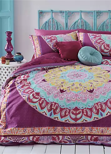 Sleepdown Pink Paisley Mandala Duvet Cover Set | Kaleidoscope