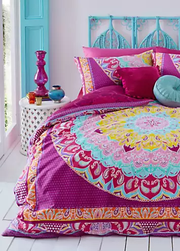 Sleepdown Pink Paisley Mandala Duvet Cover Set | Kaleidoscope