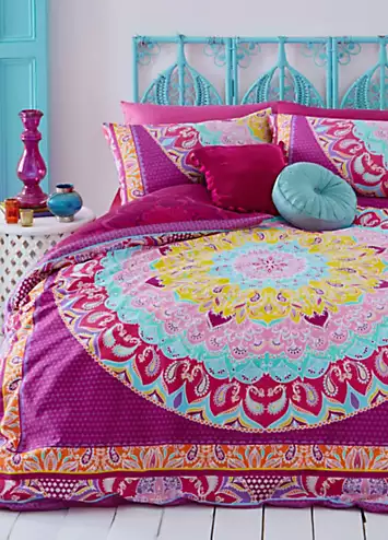 Sleepdown Pink Paisley Mandala Duvet Cover Set | Kaleidoscope