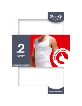 Sloggi Men's 24/7 Singlet Vest Double Pack