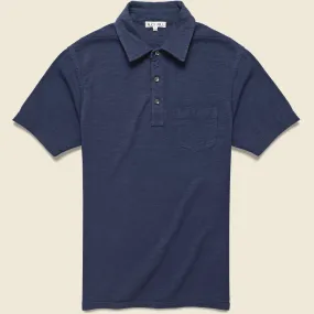 Slub Cotton Standard Polo - Navy