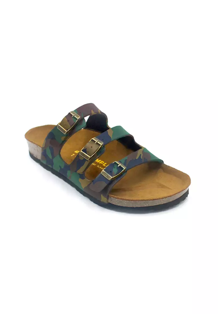 SoleSimple Ely - Camouflage Leather Sandals & Flip Flops