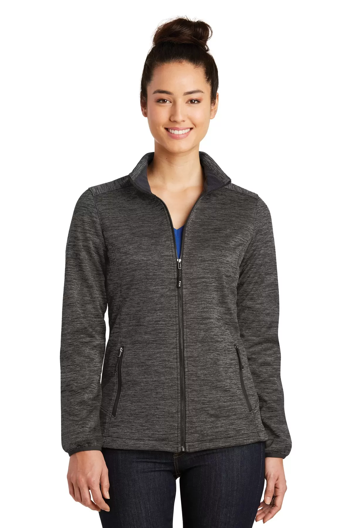 Sport Tek LST30 Sport-Tek Ladies PosiCharge Electric Heather Soft Shell Jacket SKU: LST30