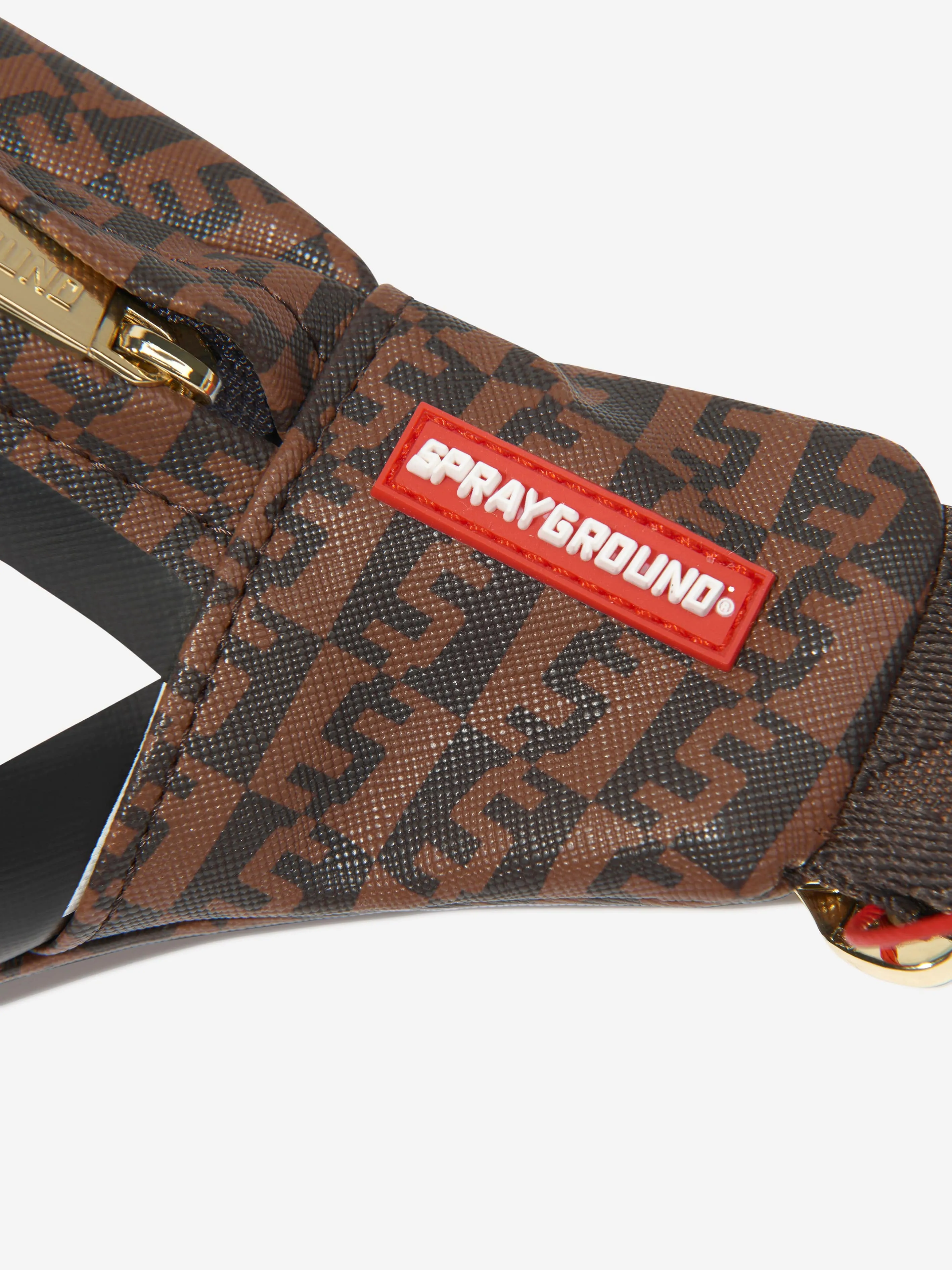 Sprayground Kids Money Check OG Savvy Crossbody Bag in Brown