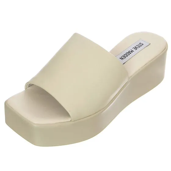Steve Madden Womens Blurr Beige Fab Sandals