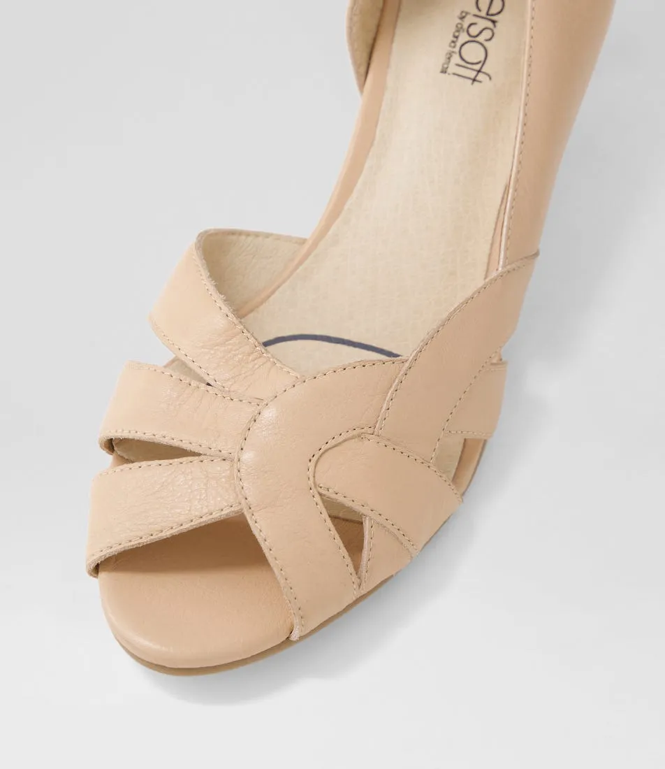 SUPERSOFT Elizabeths Dark Nude Leather Sandals