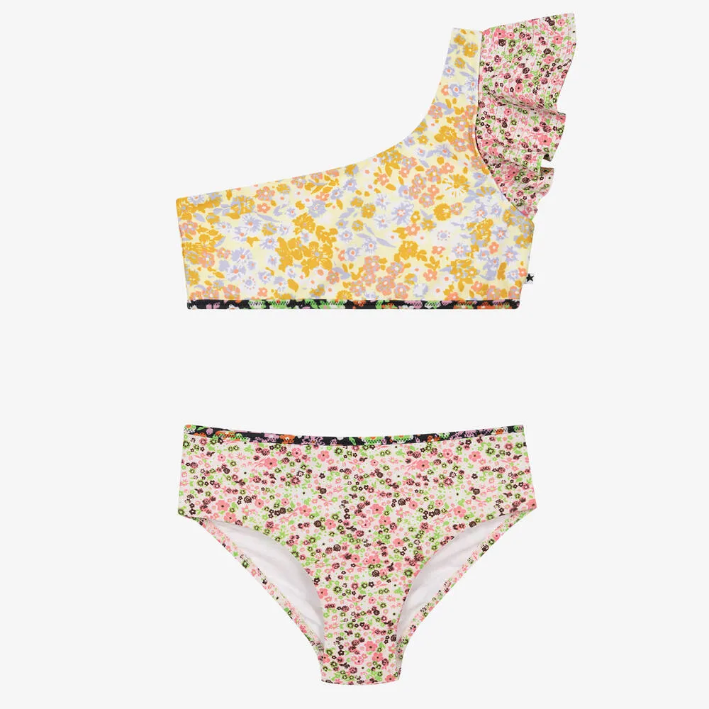 Teen Girls Floral Ruffle Bikini (UPF50+)