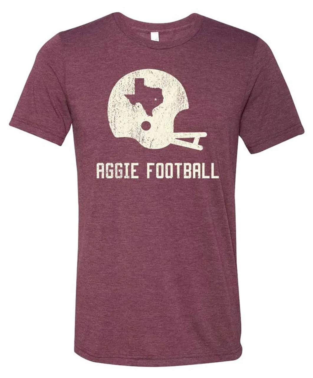 Texas A&M Aggies Vintage Helmet Maroon Short Sleeve T-Shirt