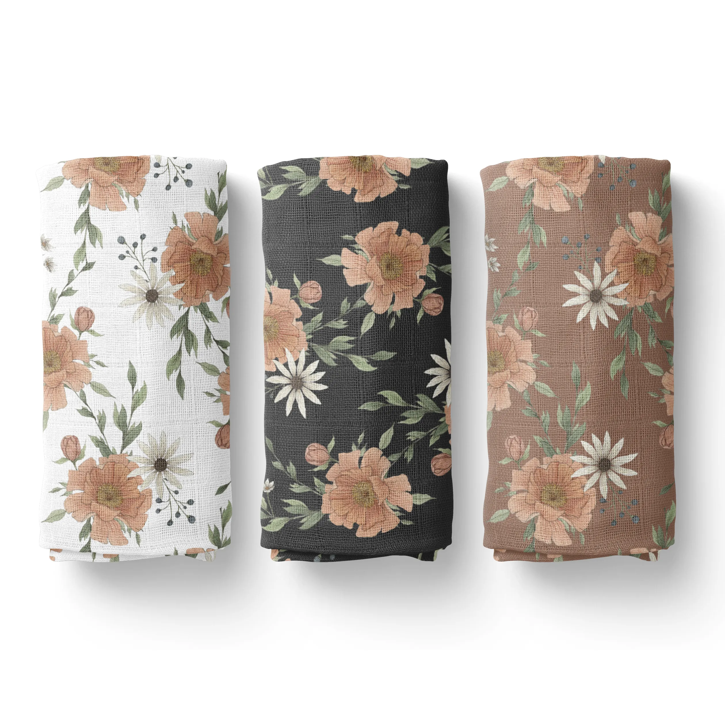 The Mini Wander Swaddle Blanket - Peony Blooms (Various)