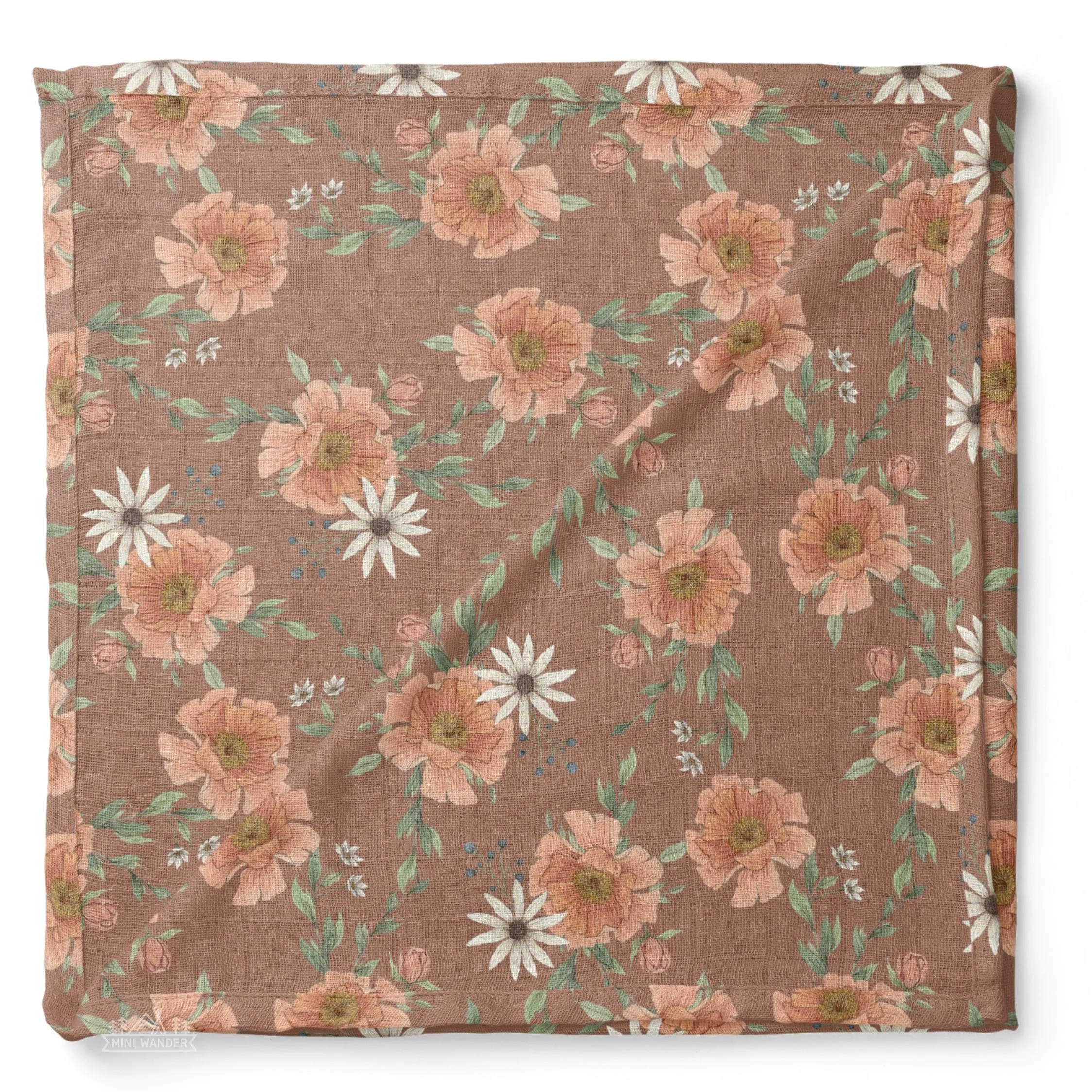 The Mini Wander Swaddle Blanket - Peony Blooms (Various)