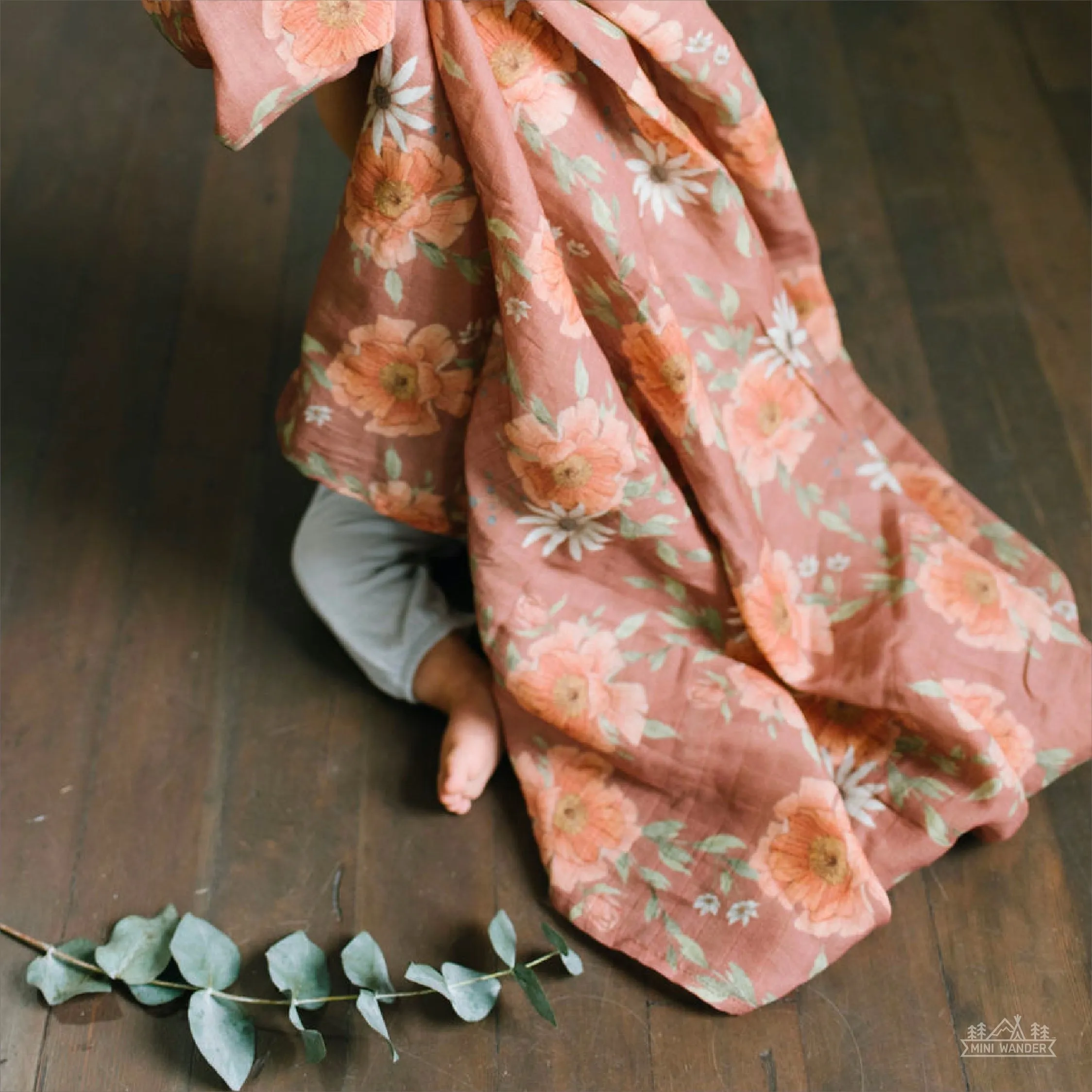 The Mini Wander Swaddle Blanket - Peony Blooms (Various)