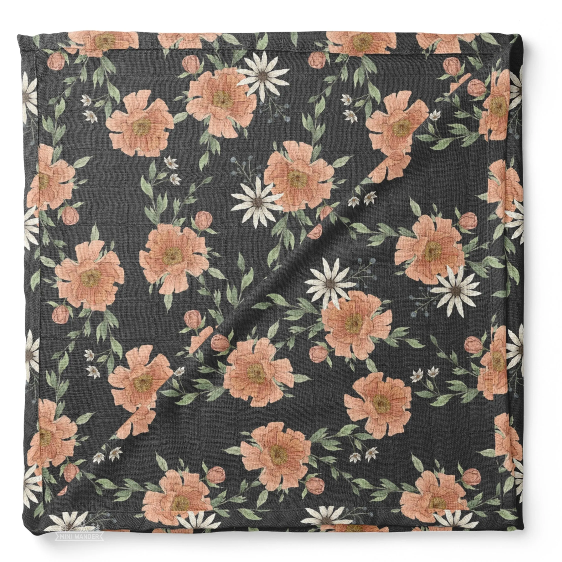 The Mini Wander Swaddle Blanket - Peony Blooms (Various)