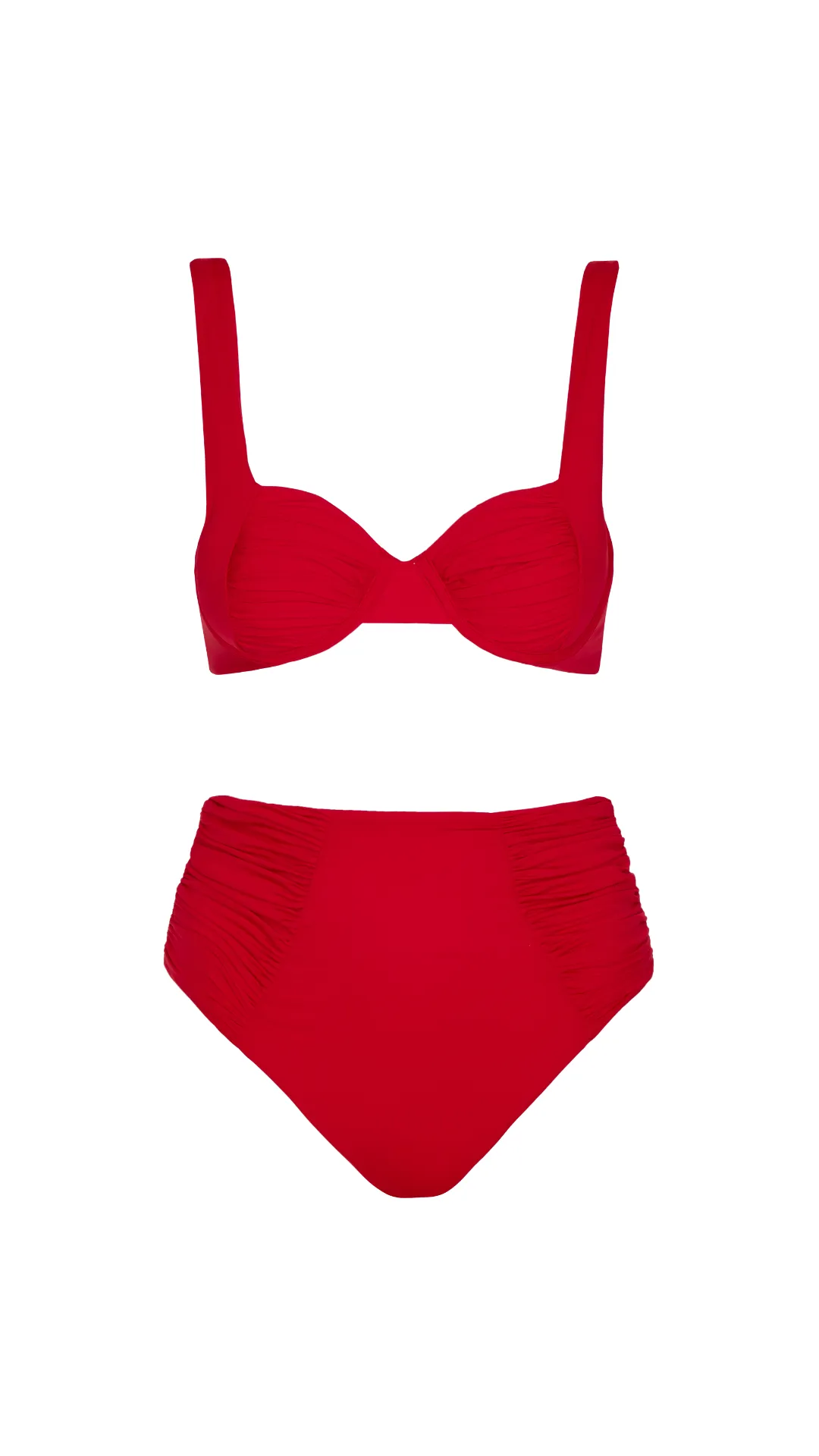 Top De Bikini Pula Red & Bottom De Bikini Tali Red