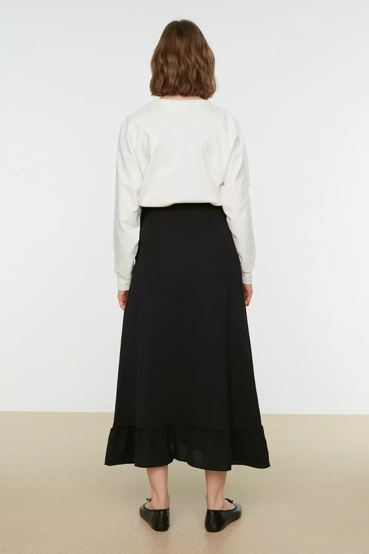 Trendyol Woven Wrapped Ruffle Skirt