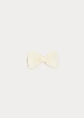 Tulle Small Bow Clip In Cream