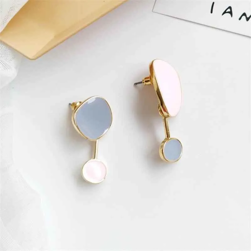 Two Irregular Shapes: TJ100 Drop Earring Charm Jewelry with Bump Color