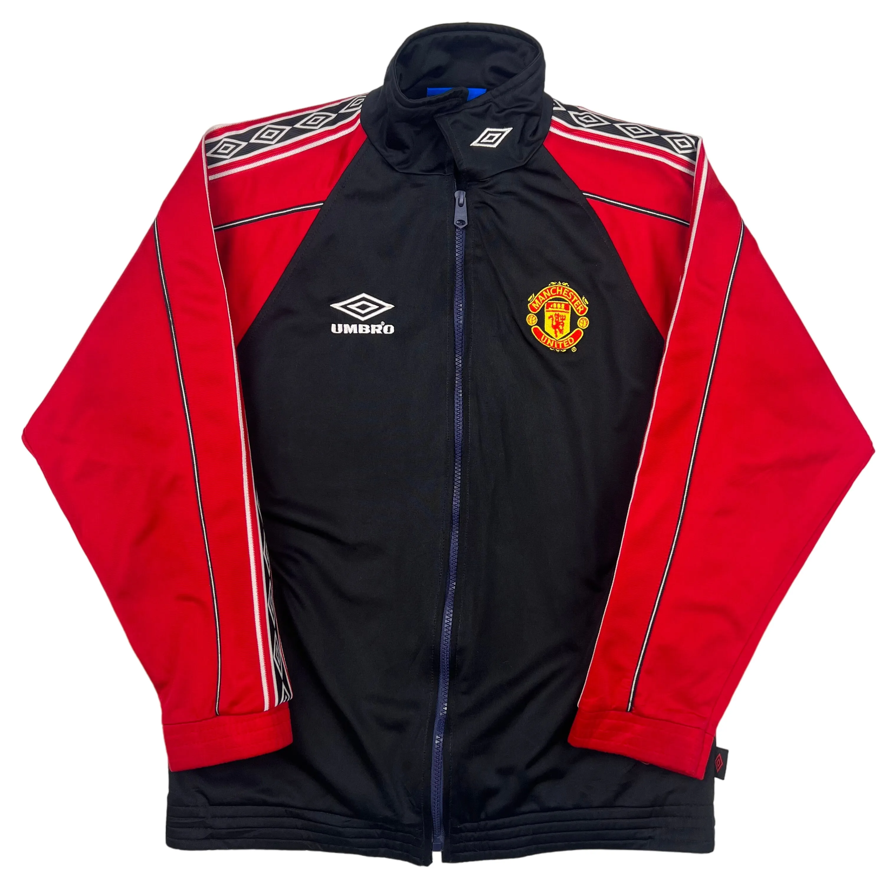 Umbro Manchester United 1998-99 Treble Winning Track Jacket Black Red Rare