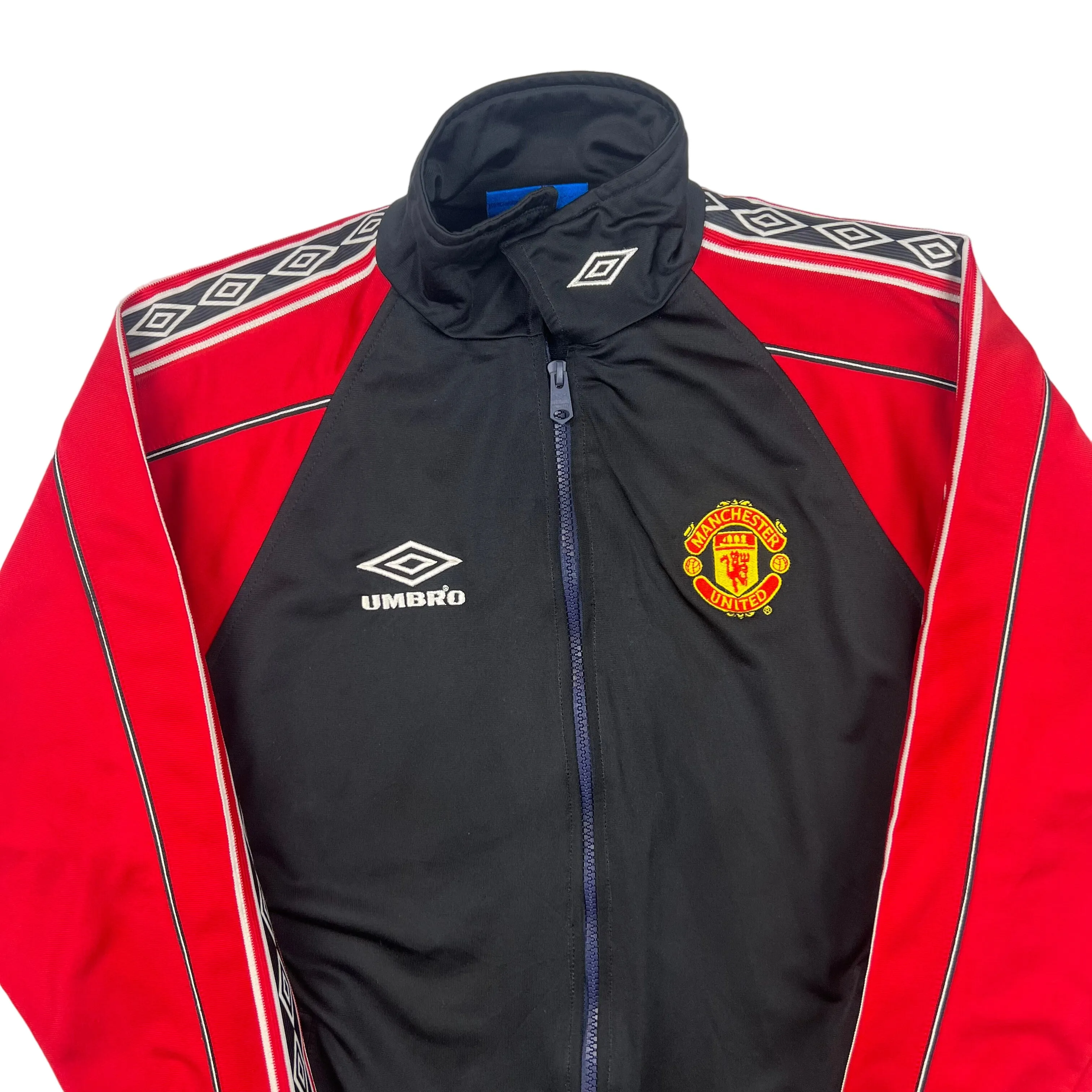 Umbro Manchester United 1998-99 Treble Winning Track Jacket Black Red Rare