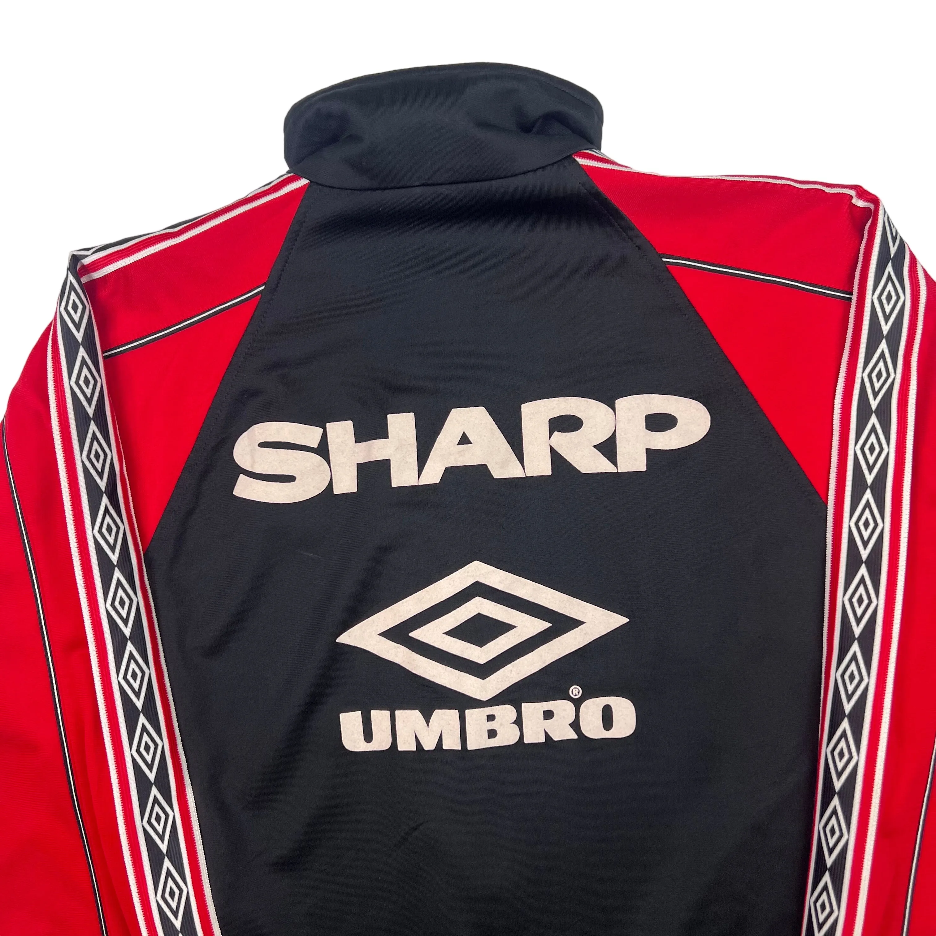 Umbro Manchester United 1998-99 Treble Winning Track Jacket Black Red Rare