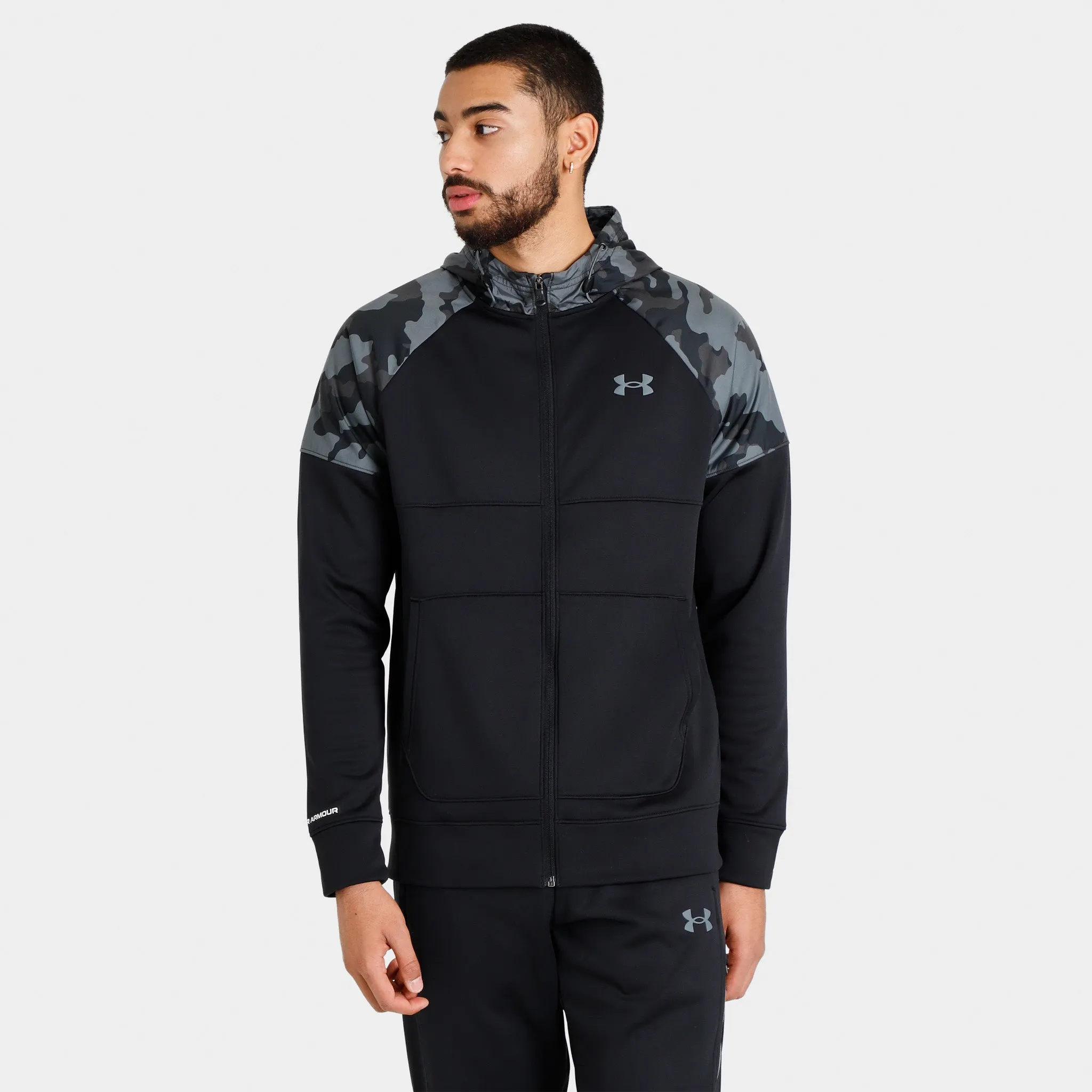 Under Armour JD Armour Fleece Full Zip Prtd Hoodie Black / Pitch Gray