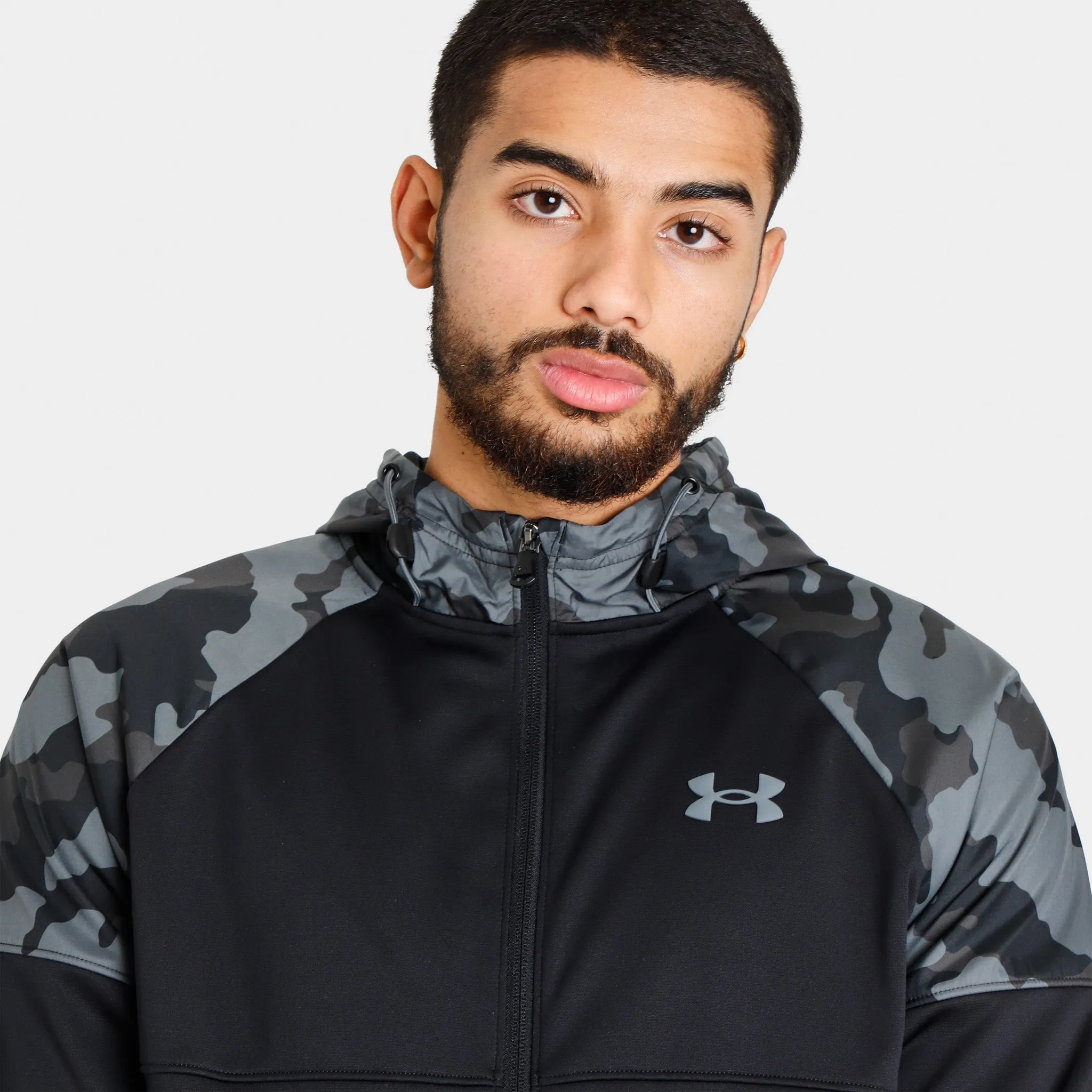 Under Armour JD Armour Fleece Full Zip Prtd Hoodie Black / Pitch Gray