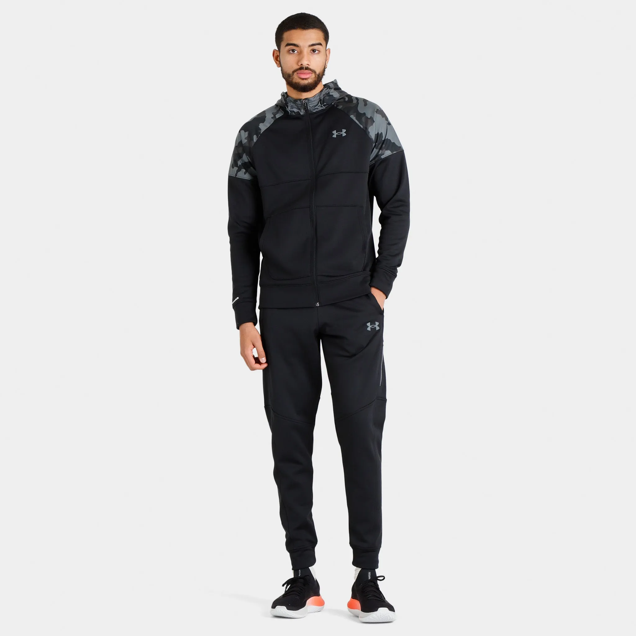 Under Armour JD Armour Fleece Full Zip Prtd Hoodie Black / Pitch Gray