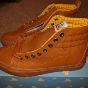 Vans Sk8 Hi Toy Story Woody Boot Leather Shoe Brown Disn...