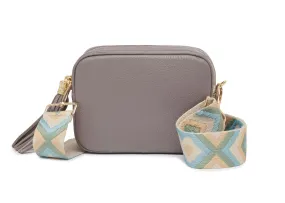 Verona Crossbody Tassel Cinder Bag with Light Blue Bohemian Strap