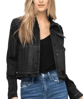 Vervet Women's Black Denim Jacket