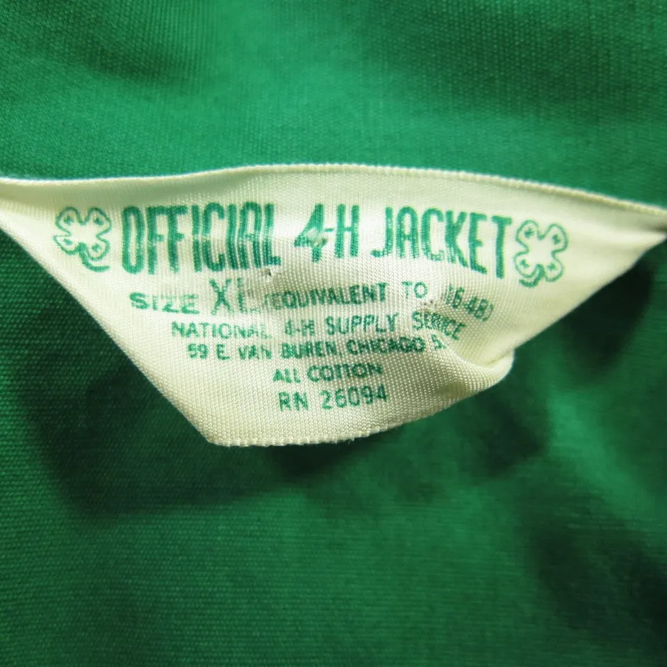 Vintage 50s Aggies Good Luck Jacket Mens XL 4 Leave Clover Flock Print