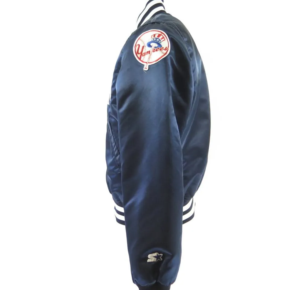 Vintage 80s New York Yankees Starter Jacket Mens M Satin MLB Baseball USA Made