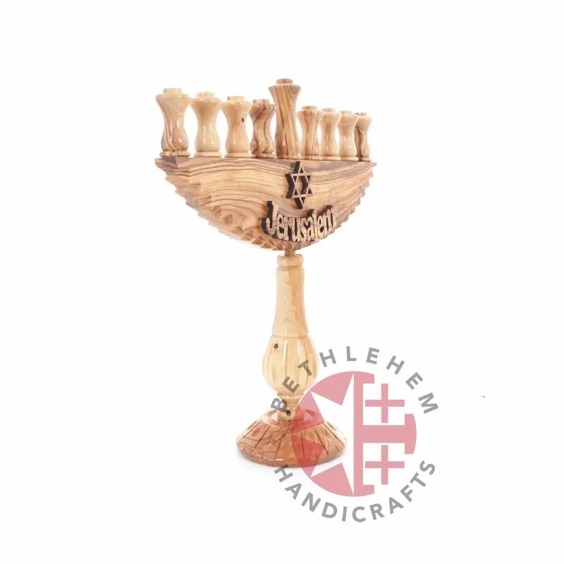 Wooden Nine-Branched Menorah