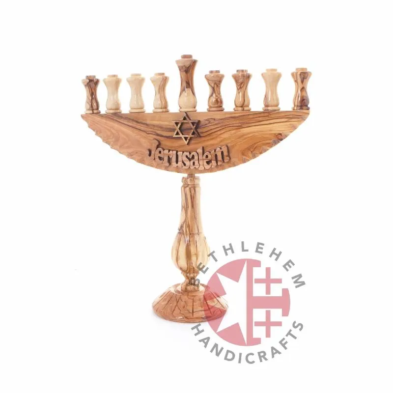 Wooden Nine-Branched Menorah