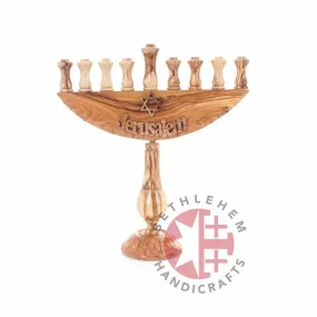 Wooden Nine-Branched Menorah