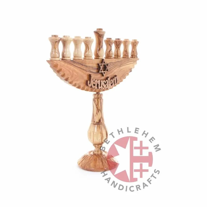 Wooden Nine-Branched Menorah