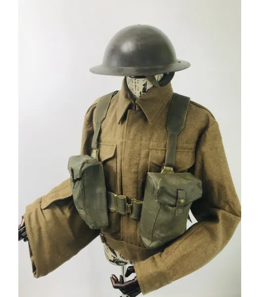 WW2 British Army soldier Uniform with webbing and helmet for hire