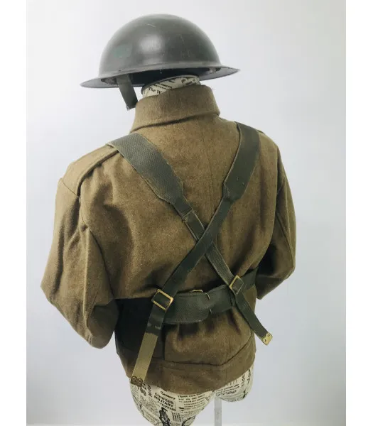 WW2 British Army soldier Uniform with webbing and helmet for hire