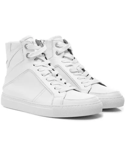 Zadig & Voltaire White High Leather Flash Trainers | Jules B